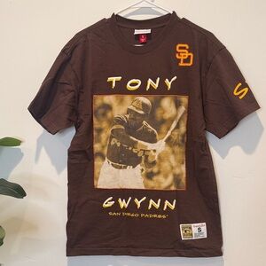 Mitchell & Ness Cooperstown Collection Tony Gwynn Brown T-Shirt - Adult Small